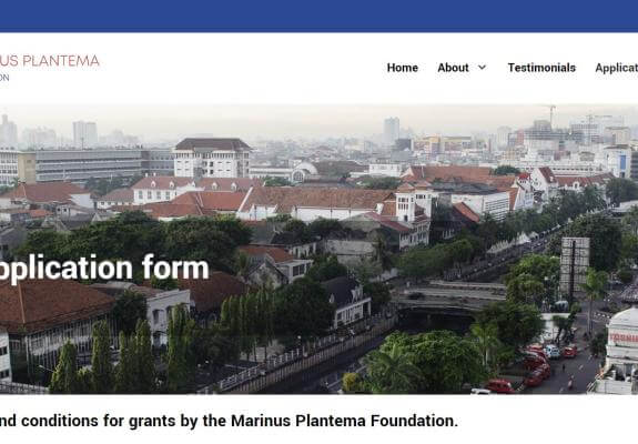 Application formulier Marinus Plantema Foundation 